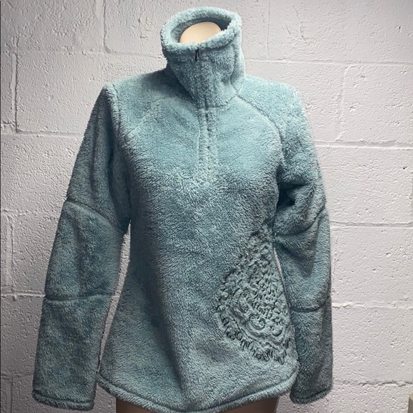 sherpa embroidered pullover